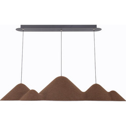 Sunlight Sierra-L-BK-1 Κρεμαστό Φωτιστικό Οροφής Μονόφωτο LED Καφέ