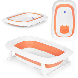 Ecotoys Αντιολισθητικό Πτυσσόμενο Μπανάκι Μωρού Λευκό Πορτοκαλί HA-B3