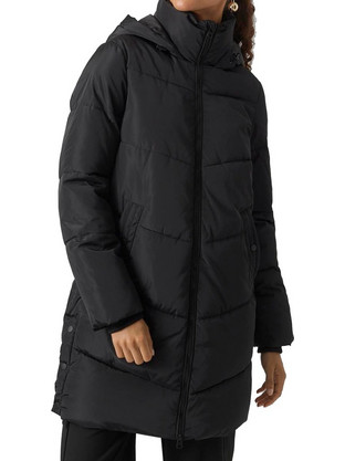 Vero Moda Γυναικείο Μπουφάν Χειμωνιάτικο Puffer Μακρύ Μαύρο 10290436