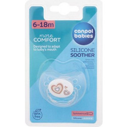 Canpol Babies Newborn Baby More Comfort Ορθοδοντική Πιπίλα Σιλικόνης 6-18m Hearts