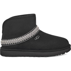 UGG Γυναικεία Μποτάκια Πλατφόρμα Suede Μαύρα με Γούνα 1158262-BLK