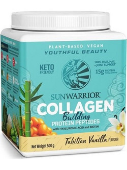 Sunwarrior Collagen Building Protein Peptides Vanilla Φυτική Πρωτεΐνη Χωρίς Λακτόζη & Γλουτένη 500gr