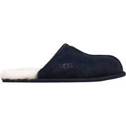 UGG Scuff Δερμάτινες Χειμερινές Ανδρικές Παντόφλες με Γούνα Navy Μπλε 1101111-TNVY