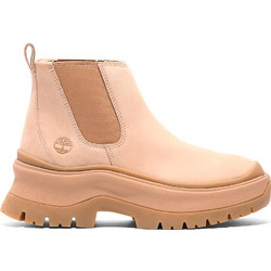 Timberland Roxie Lane Γυναικεία Μποτάκια Chelsea Suede Nude με Χοντρό Χαμηλό Τακούνι TB0A28XMEN7