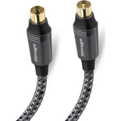 SBS Καλώδιο Κεραίας Coax Male to Coax Female 1.5m Black HIAN100DB15MFA