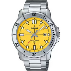 Casio Ανδρικό Ρολόι με Ασημί Μεταλλικό Μπρασελέ MTP-VD01D-9EVUDF