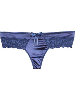 Cottonhill Γυναικείο Sexy String με Δαντέλα Μπλε CH4233