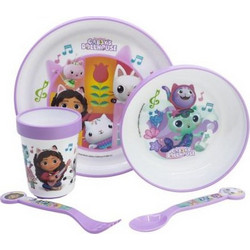 Stor Gabby Dollhouse Παιδικό Σετ Φαγητού Lilac 5τμχ