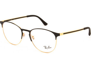 Ray-Ban RB6375 2890 Ανδρικός Σκελετός Γυαλιών Οράσεως Μεταλλικός Χρυσός Μαύρος