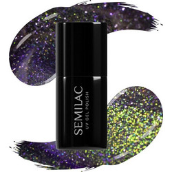 Semilac 825 Cyber Violet Glitter Ημιμόνιμο Βερνίκι Νυχιών 7ml