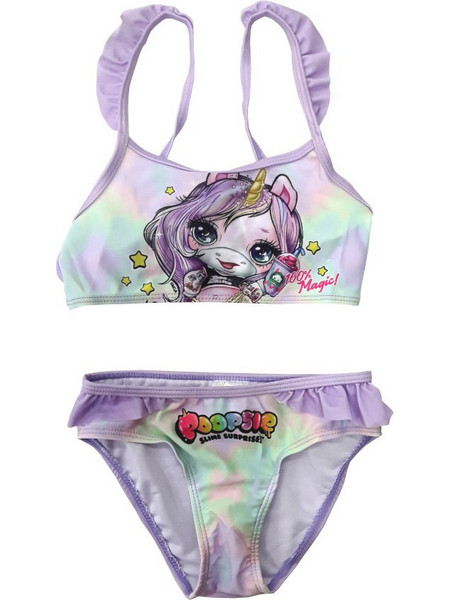 E Plus M Poopsie Παιδικό Μαγιό Bikini Set για Κορίτσι Λιλά Βεραμάν 808-0223