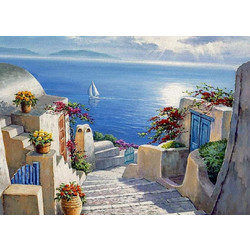 Santorini Καμβάς Diamond Painting Kit 30x40cm 5D-N0168