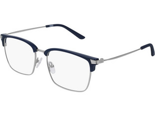 Puma PE0089O 003 Ανδρικός Σκελετός Γυαλιών Οράσεως Μεταλλικός Ασημί Μαύρος