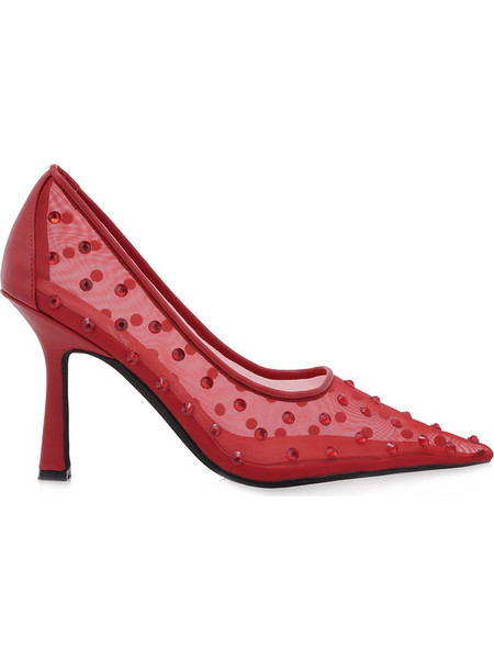 Jeffrey Campbell Γόβες με Τακούνι Στιλέτο με Στρας Κόκκινες 0101004096