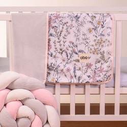 Abo Flower Garden Κουβέρτα Αγκαλιάς Βελουτέ 90x90 Ροζ