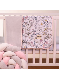 Abo Flower Garden Κουβέρτα Αγκαλιάς Βελουτέ 90x90 Ροζ