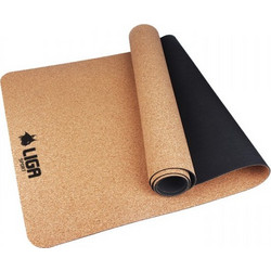 Ligasport Cork Στρώμα Γυμναστικής Yoga / Pilates Καφέ 183x61x0.5cm