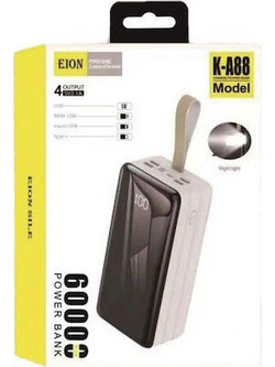 Eion K-A88 Power Bank 6000mAh με 4 Θύρες USB-C Black