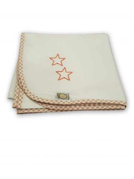 Figlio Bino Stars Πάνα Αγκαλιάς Χασέ Λευκή Καφέ 80x72cm 35-04