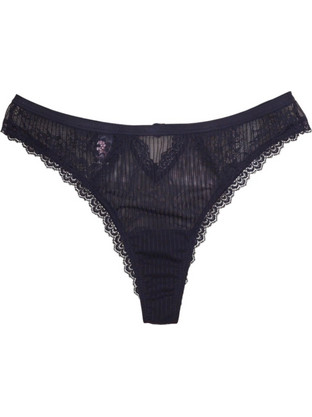 Miss Rosy Γυναικείο Sexy String με Δαντέλα Μαύρο 11195