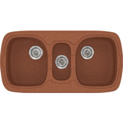 Sanitec Classic 303 Επικαθήμενος Νεροχύτης Γρανίτη Ματ Granite Terracota 96x51cm