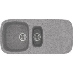 Sanitec Classic 301 Επικαθήμενος Νεροχύτης Γρανίτη Αντιστρεφόμενος Ματ Granite Grey 97x50cm