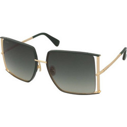 Max Mara MM0120 98P Γυναικεία Γυαλιά Ηλίου Τετράγωνα Μεταλλικά Χρυσά με Μαύρο Φακό