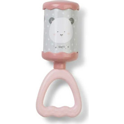 Saro Panda Pink Κουδουνίστρα Μαράκα για Νεογέννητα