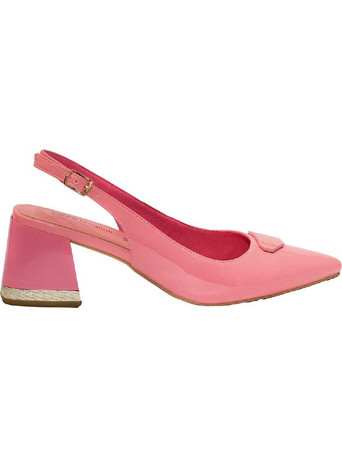 Laura Biagiotti Γόβες Slingback Λουστρίνι με Χοντρό Χαμηλό Τακούνι Φούξια 8601