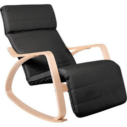 Woodwell Πολυθρόνα Relax Μαύρη Hamilton Ε7157,2
