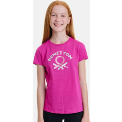 Benetton Παιδικό T-Shirt Κοντομάνικο Φούξια 3I1XC10JQ-239