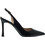 Mourtzi Γόβες Slingback Δερμάτινες με Τακούνι Στιλέτο Μαύρες 85-85702