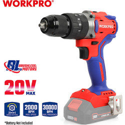 WORKPRO WP390005 Κρουστικό Δραπανοκατσάβιδο Μπαταρίας Brushless 20V Solo