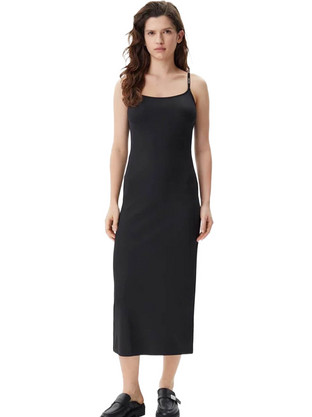 Calvin Klein Midi Καλοκαιρινό Καθημερινό Φόρεμα Ριπ Μαύρο J20J225288-BEH