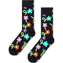 Happy Socks Balloon Flower Βαμβακερές Γυναικείες Κάλτσες Μαύρες Πολύχρωμες P001556-1000