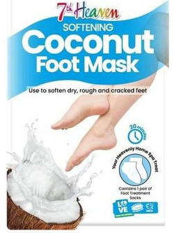 7th Heaven Softening Coconut Ενυδατική Μάσκα Ποδιών 1τμχ