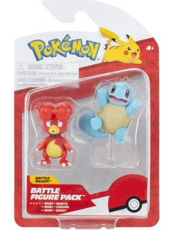Jazwares Pokemon Battle Figure Pack Magby & Squirtle PKW3581