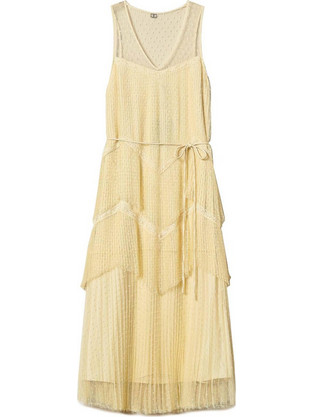 TWINSET Midi Καλοκαιρινό Βραδινό Φόρεμα Κίτρινο 251TP2511-12143