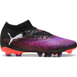 Puma Future 8 Pro FG/AG 108139-01 Ποδοσφαιρικά Παπούτσια με Τάπες και Καλτσάκι Μαύρα Μωβ