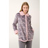 Vamp Γυναικεία Ρόμπα Χειμωνιάτικη Fleece Γκρι Ροζ 21485