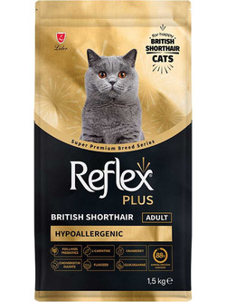 Reflex Plus British Shorthair Adult Hypoallergenic with Chicken 1.5kg