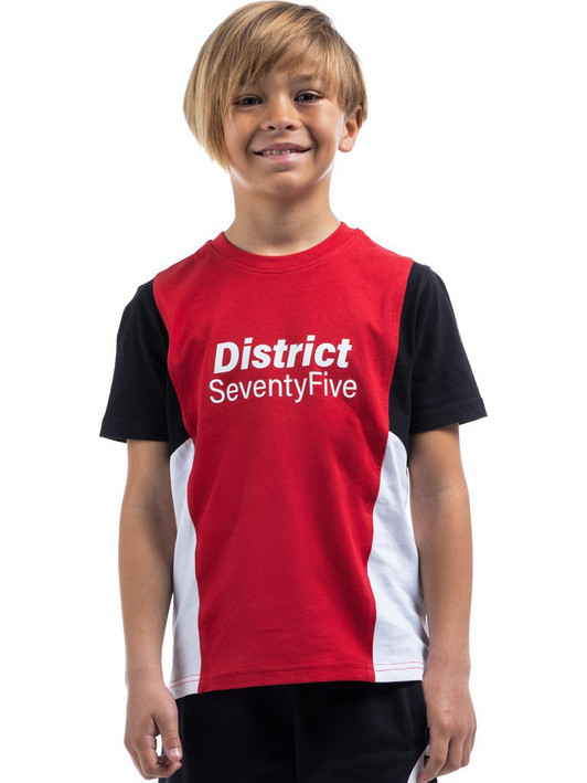 District75 Παιδικό T-Shirt Κοντομάνικο Κόκκινο 125KBSS-377-045