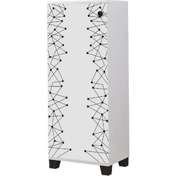 Hanah Home Παπουτσοθήκη Μοριοσανίδας Filinta Λευκή M50xΠ38xY127cm 869VEL6503