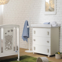 Pali Love Βρεφική Συρταριέρα - Αλλαξιέρα Λευκή 76x45x90cm