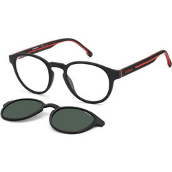 Carrera CA8066/CS OITUC Ανδρικός Σκελετός Γυαλιών Οράσεως με Clip-On Κοκάλινος Μαύρος