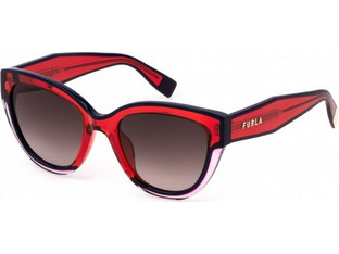 Furla SFU779V 530840 Γυναικεία Γυαλιά Ηλίου Πεταλούδα Κόκκινο με Καφέ Φακό