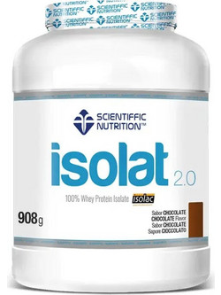 Scientiffic Nutrition Isolat 2.0 Chocolate Πρωτεΐνη Ορού Γάλακτος Γράμμωσης Χωρίς Γλουτένη 908gr