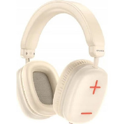 Awei AT6 Ασύρματα Bluetooth Ακουστικά Over Ear Μπεζ