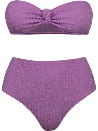 Rock Club Bikini Set Strapless Ψηλόμεσο Μωβ BP-5003