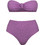 Rock Club Bikini Set Strapless Ψηλόμεσο Μωβ BP-5003